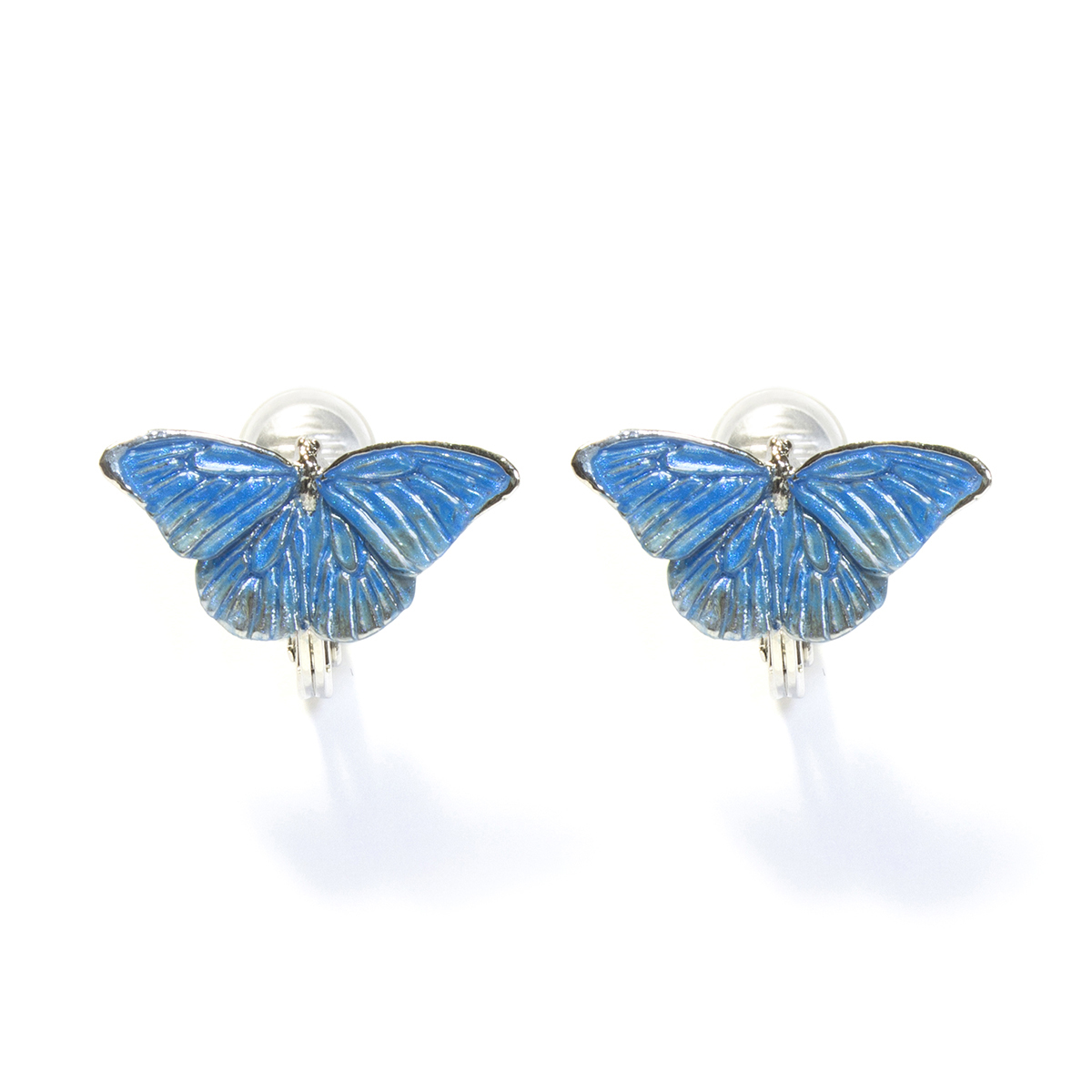 モルフォチョウイヤリング / Morpho Butterfly Clip Earrings
