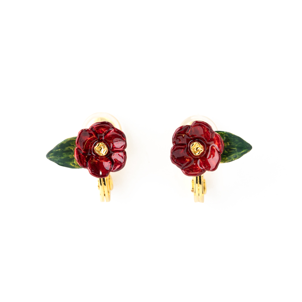 椿イヤリング /  Tsubaki Clip Earrings
