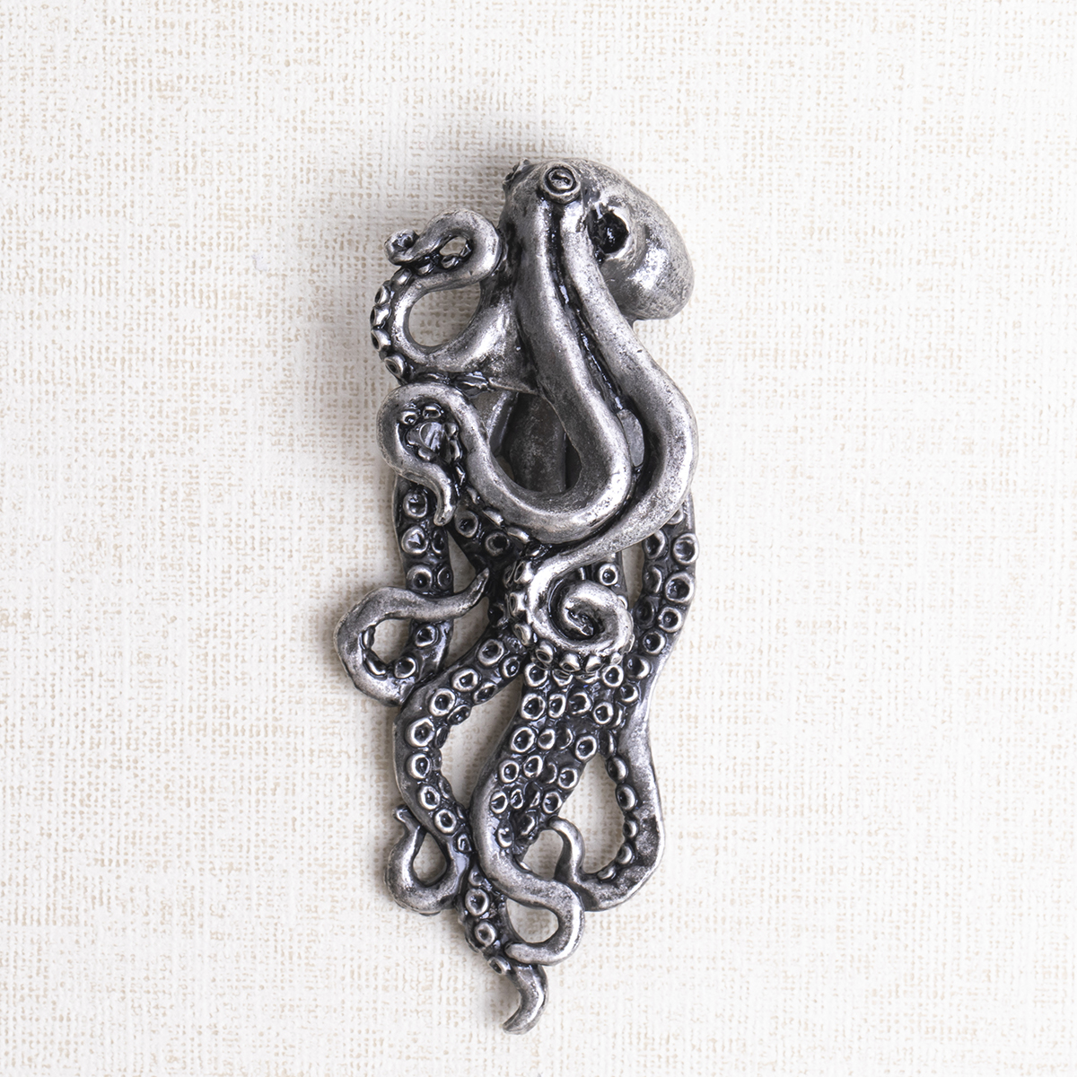 蛸根付(シルバーカラー) Octopus SV / 根付※専用豪華ボックス入り