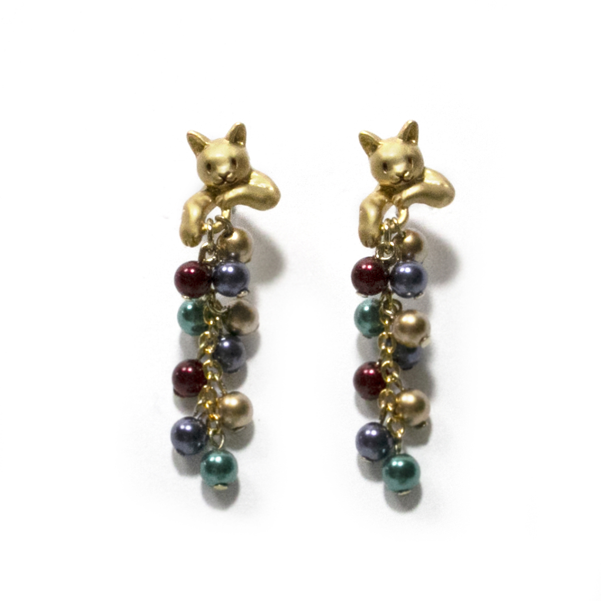 いたずらネコピアス / ピアス   Playing Cat Pierced Earrings