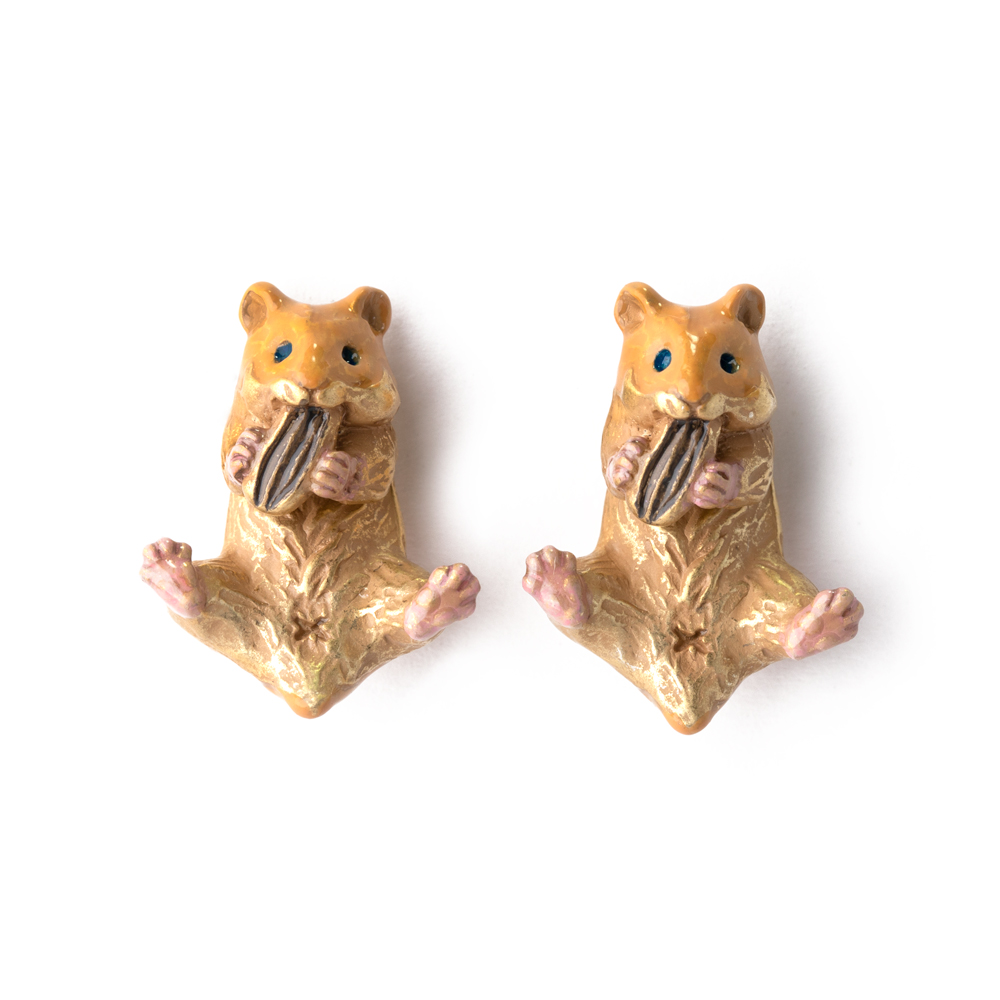 食いしん坊ハムスターピアス /Hungry Hamster