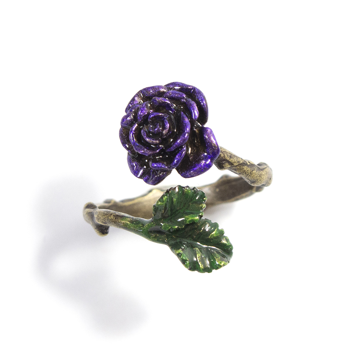 紫紺のバラリング （フリーサイズ）/ Purple Rose