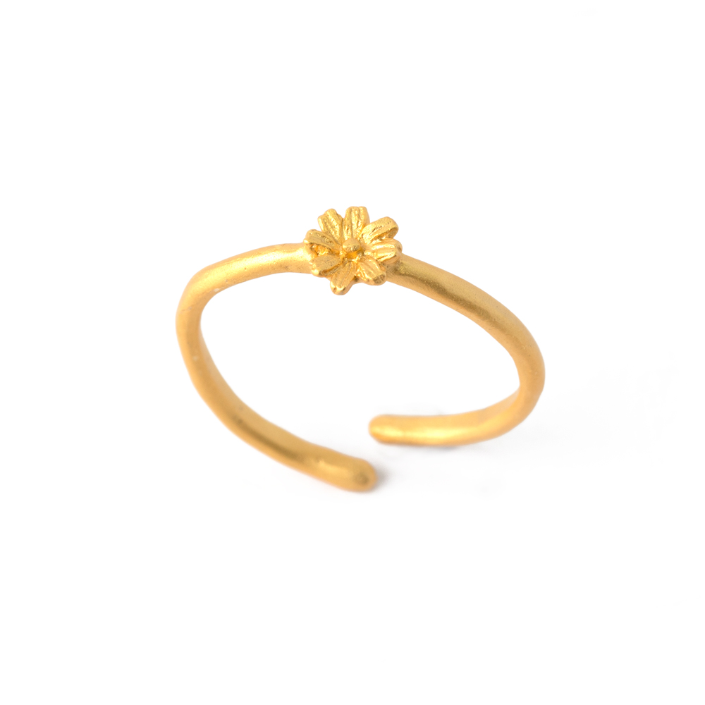 花ストッパーリング （9号ベースフリーサイズ）/ Flower Stopper Ring